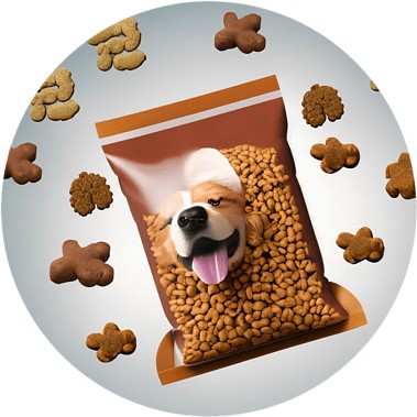 images of the packaging of the dry dog foods for large breed puppies